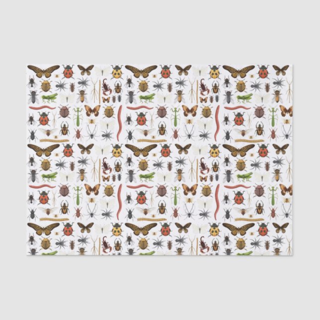 Decoupage Insects Birthday Party Tissue Paper (Front)