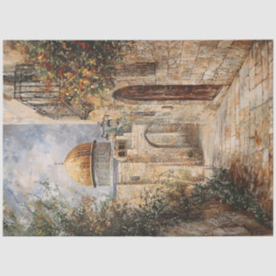 Decoupage Jerusalem Dome of the Rock Tissue Paper