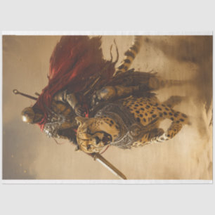 Decoupage Knight and Cheetah Duo Hero's Tissue Paper