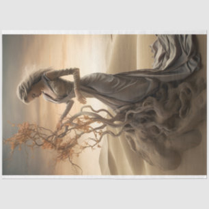 Decoupage Lady in the desert Tissue Paper