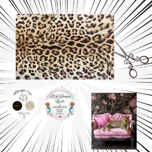 Decoupage Leopard Fur Rosette Pattern Tissue Paper