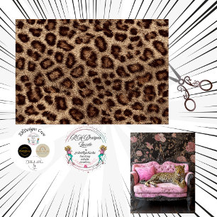 Decoupage Leopard Print Faux Texture Tissue Paper