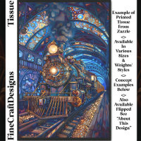 Decoupage Magical Steampunk Train Faux Mosaic 065L