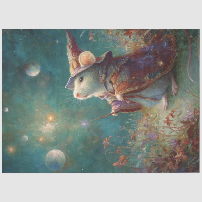 Decoupage Magical World of Mouse In Universe Tissue Paper (Front)