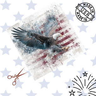 Decoupage Majestic Eagle Flag in Flight Tissue Paper