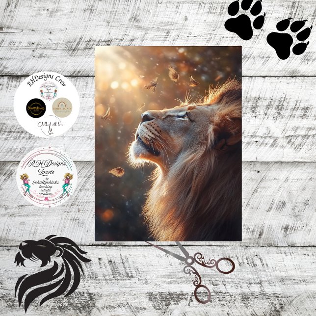 Decoupage Majestic Lion Aariah Lion of God  Tissue Paper (Creator Uploaded)