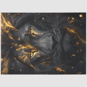 Decoupage Majestic Lion With Mystical Effects Tissue Paper