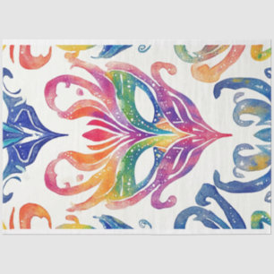 Decoupage Mardi Gras Mask  Tissue Paper