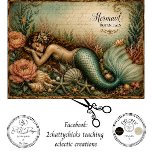 Decoupage Mermaid Coastal Sea Art Tissue Paper