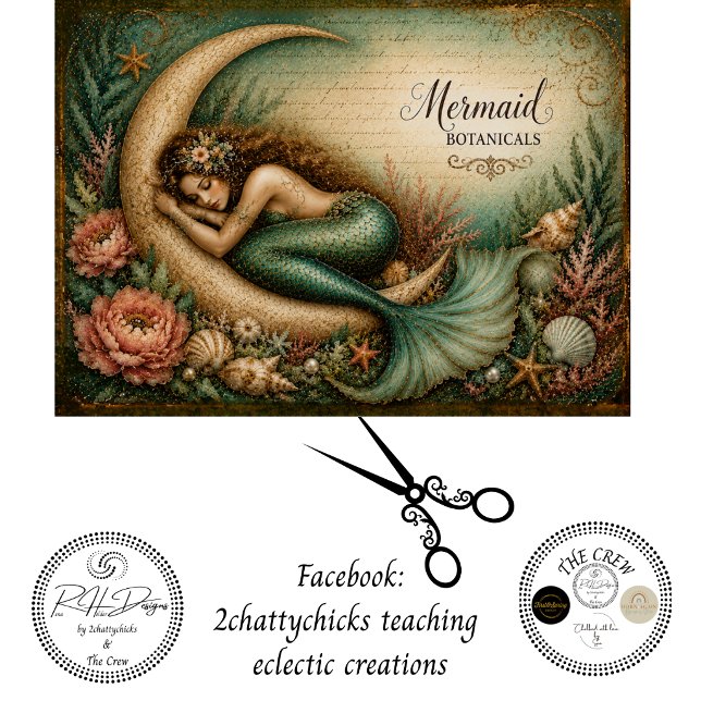 Decoupage Mermaid Vintage Ocean Fantasy  Tissue Paper (Creator Uploaded)
