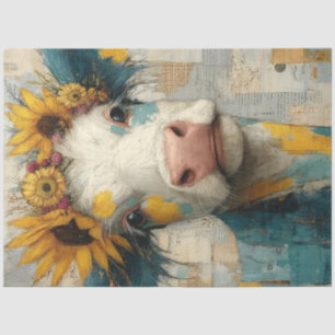 Decoupage Mixed Media Whimsical Patchwork Highland Tissue Paper