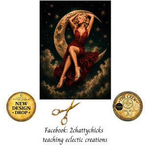 Decoupage Moonlit Crimson Elegance Tissue Paper
