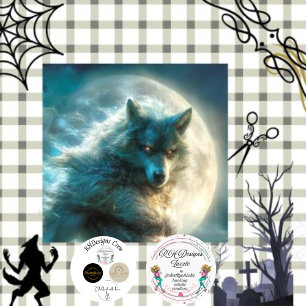 Decoupage Moonlit Werewolf Fantasy Creature Tissue Paper