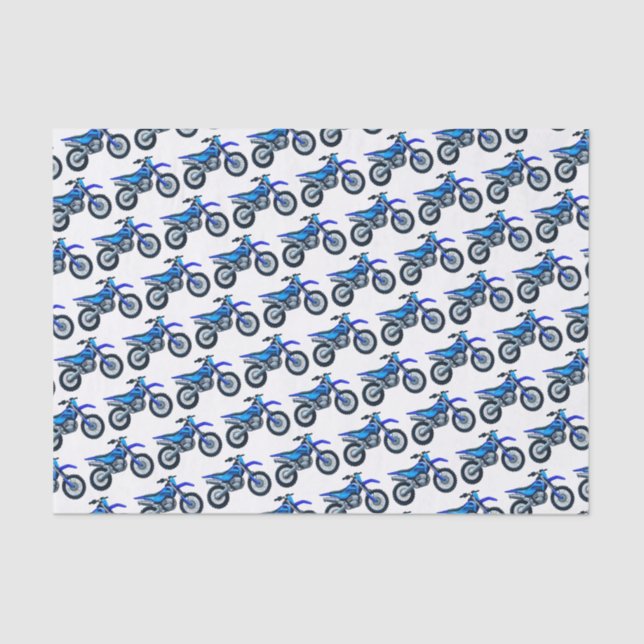 Decoupage Motocross Dirt Bike Birthday Party Tissue Paper (Front)