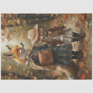 Decoupage Mrs. Fox Bridges and Daughter Lily Tissue Paper