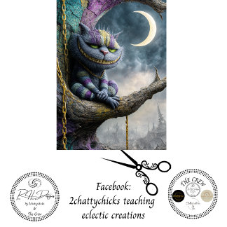 Decoupage Mystical Cat on  Enchanted Forest Tree Tissue Paper