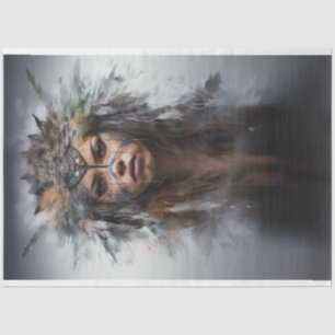 Decoupage Native American Woman Dakota Sioux  Tissue Paper