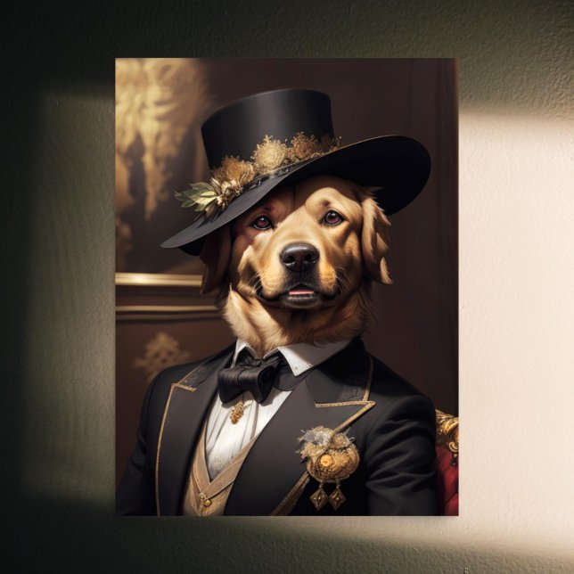 Decoupage - Noble Golden Retriever Victorian Age - Tissue Paper (Creator Uploaded)