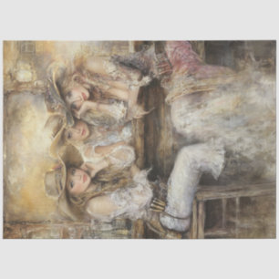 Decoupage Nostalgic Ladies Western Saloon  Tissue Paper