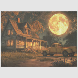 Decoupage Nostalgic Rustic Farmhouse Moon Tissue Paper