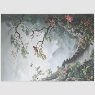 Decoupage Oriental Landscape Wallpaper Design Tissue Paper