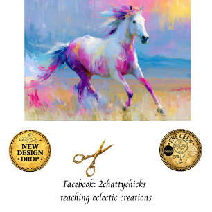 Decoupage Painted Horse Collection Spirit in Colou Tissue Paper