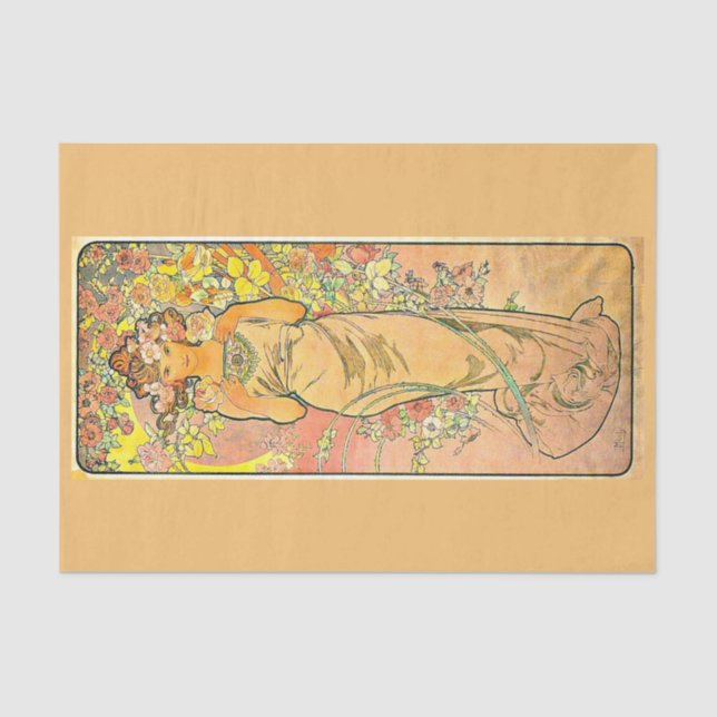 Decoupage Paper 10"x15" - Alphonse Mucha 10 (Front)