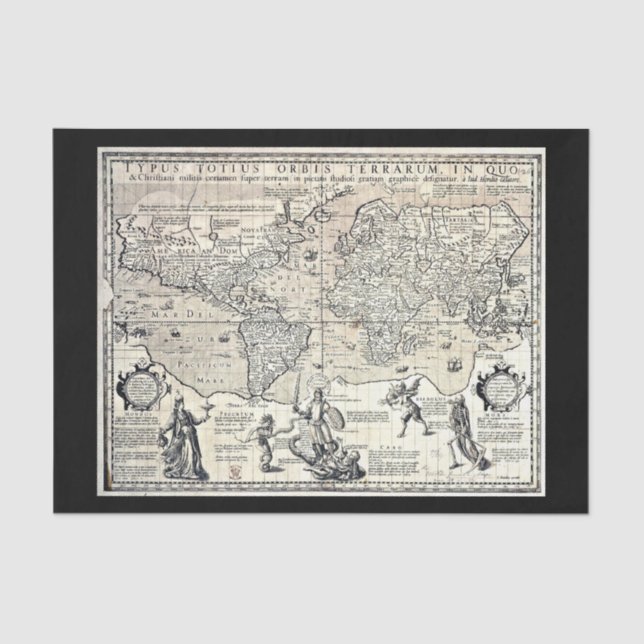 Decoupage Paper 10"x15" - Vintage Maps 15 (Front)