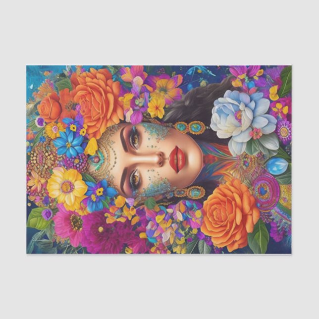 Decoupage Paper - Bold Modern Floral Design (Front)