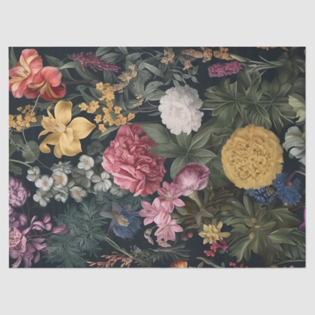 Decoupage paper, Wrapping Paper - Floral Fantasia (Front)