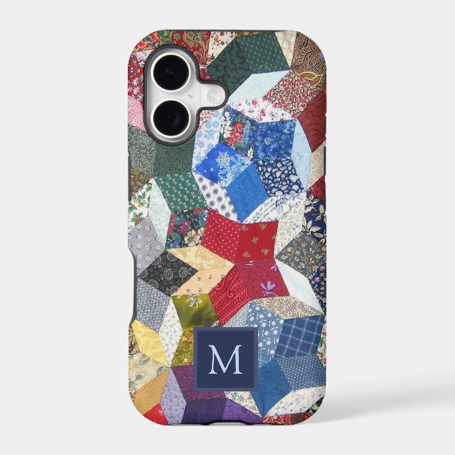 Decoupage Patchwork Stars Pattern Monogram (Back)