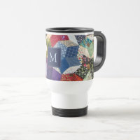 Decoupage Patchwork Stars Pattern Monogram