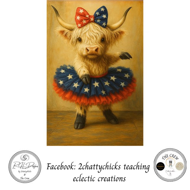 Decoupage Patriotic Highland Ballerina Tutu  Tissue Paper (Creator Uploaded)