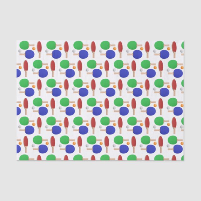 Decoupage Ping Pong Table Tennis Birthday Party Tissue Paper (Front)