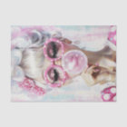 Decoupage Pop Art Fashion Girl Hot Pink Bubble Gum