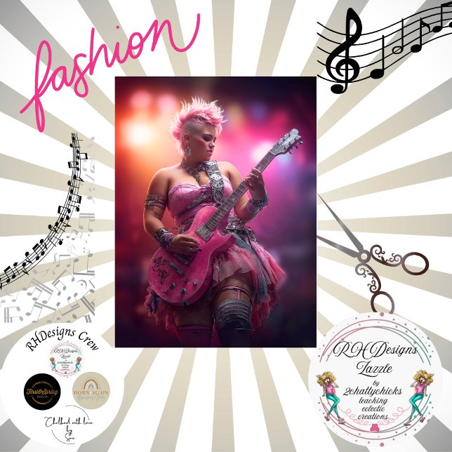 Decoupage Punk Rocker Pink  Tissue Paper (Creator Uploaded)