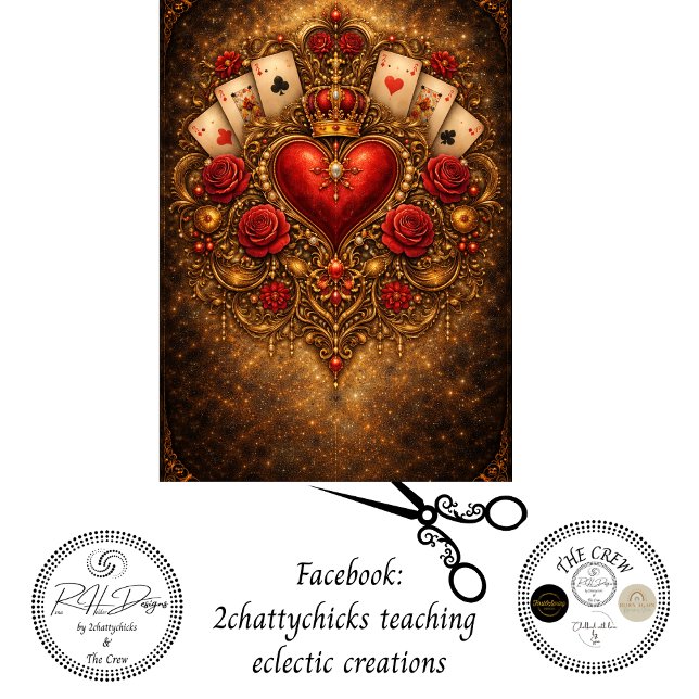 Decoupage Queen of Hearts  Enchanted Adventures  Tissue Paper (Creator Uploaded)