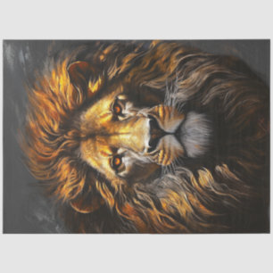 Decoupage Regal Lion Wildlife Gentleman's Haven Tissue Paper