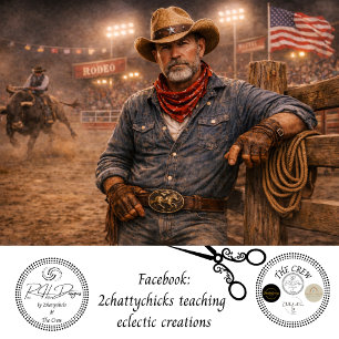 Decoupage Rodeo Cowboy American Flag Tissue Paper