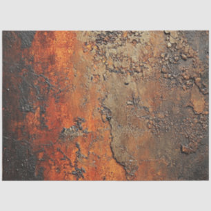 Decoupage Rust Patina Brass Copper Finish  Tissue Paper