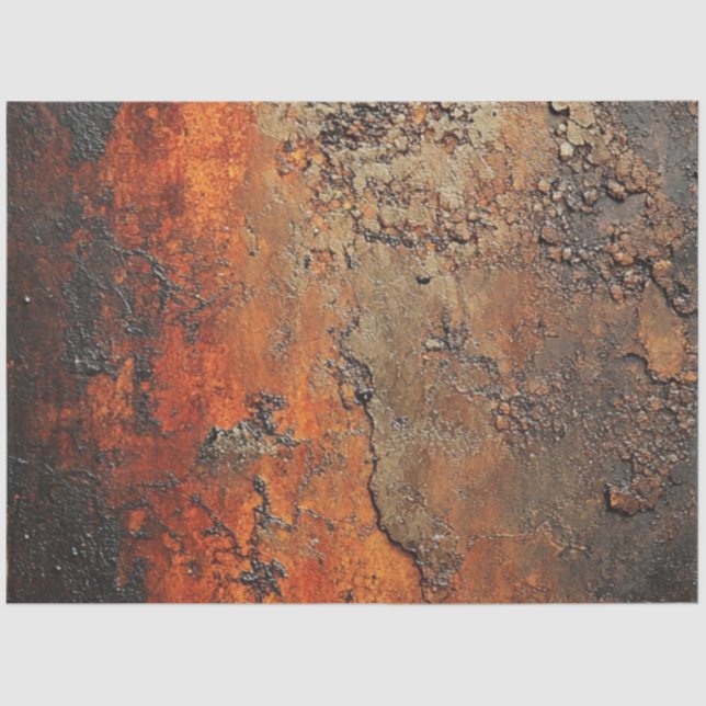 Decoupage Rust Patina Brass Copper Finish  Tissue Paper (Front)