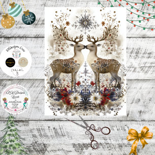 Decoupage Rustic Deer Forest Decor Tissue Paper