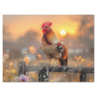 Decoupage Rustic Farm Life Rooster on Fence