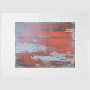 Decoupage Rustic Red Weathered Wood Texture Faux  Tissue Paper