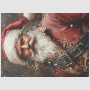 Decoupage Santa as a Pirate  Tissue Paper