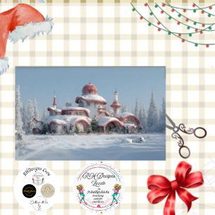 Decoupage Santa Candy Land Forest Home Tissue Paper