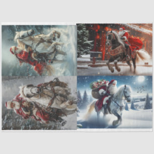 Decoupage Santa Horse's Galore Tissue Paper