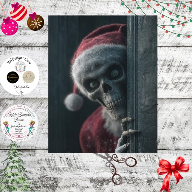 Decoupage Santa Skeleton Final List Peek Art Tissue Paper (Creator Uploaded)
