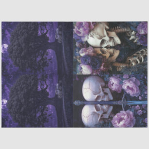 Decoupage Scrapbooking Gothic Purple Hue Designs Tissue Paper