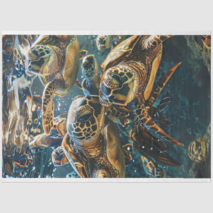 Decoupage Sea Turtles  Tissue Paper